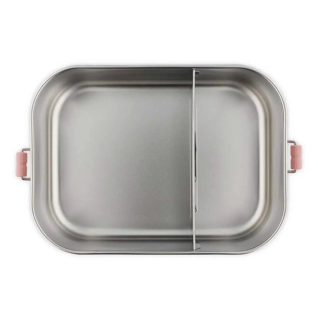 TRIXIE lunch box L by Citron Grenadine, stainless steel with pink latches