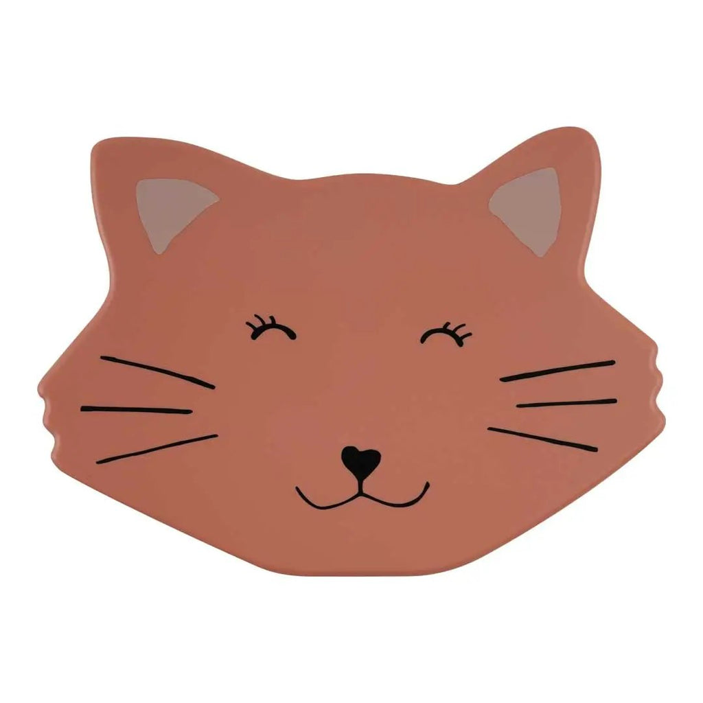 Trixie cat-shaped lunch box by Citron Grenadine, Mrs Cat design, brown