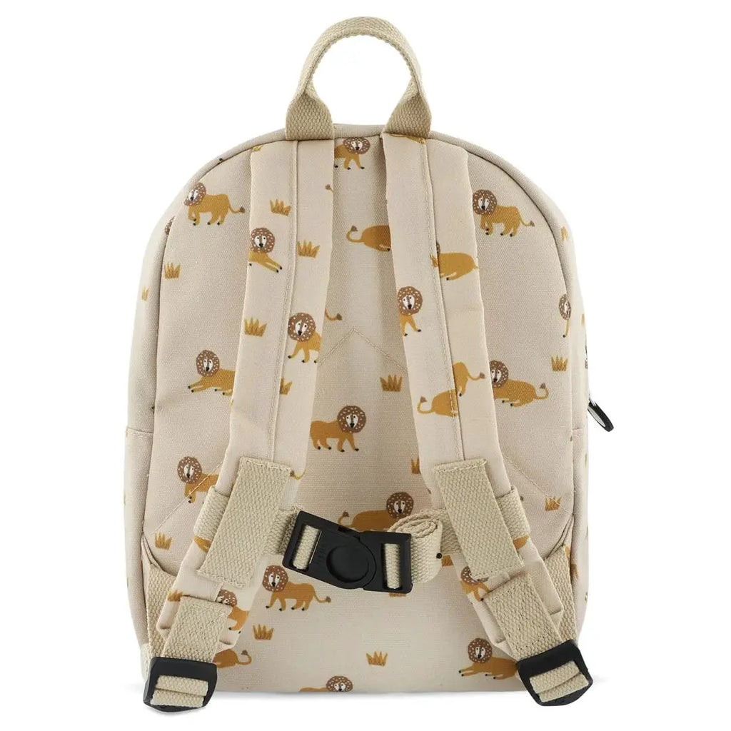 TRIXIE sac à dos scolaire beige à motif lion par Citron Grenadine