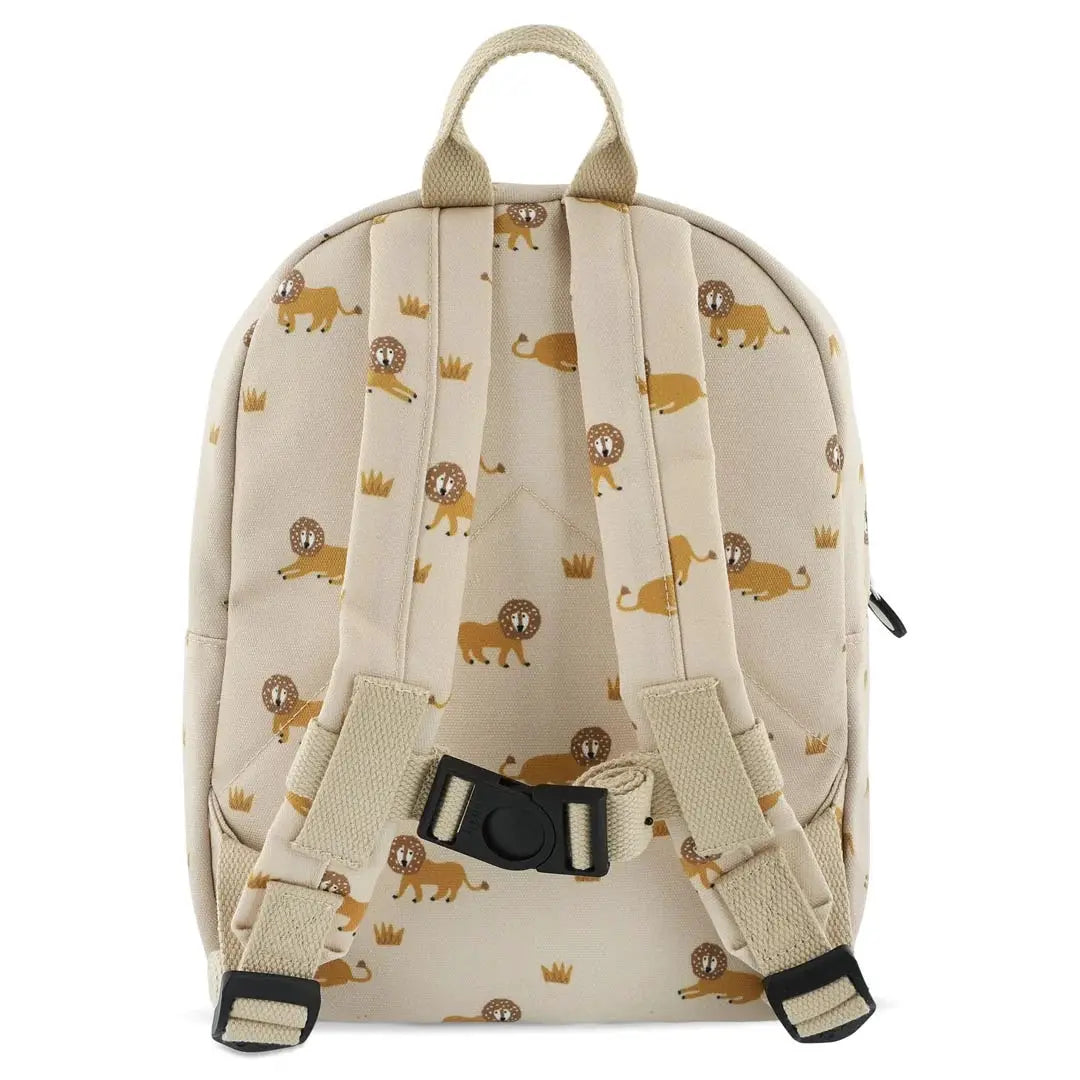 TRIXIE sac à dos scolaire beige à motif lion par Citron Grenadine