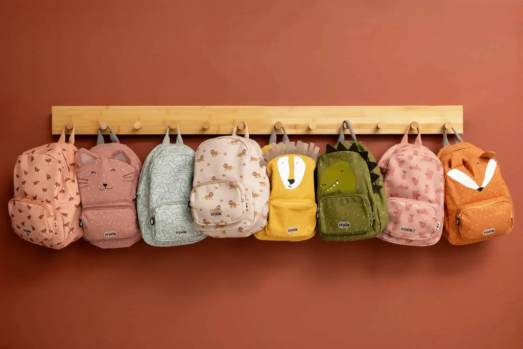 TRIXIE sac à dos lively lion, Citron Grenadine, 9 sacs à dos scolaires, assortiment pastel