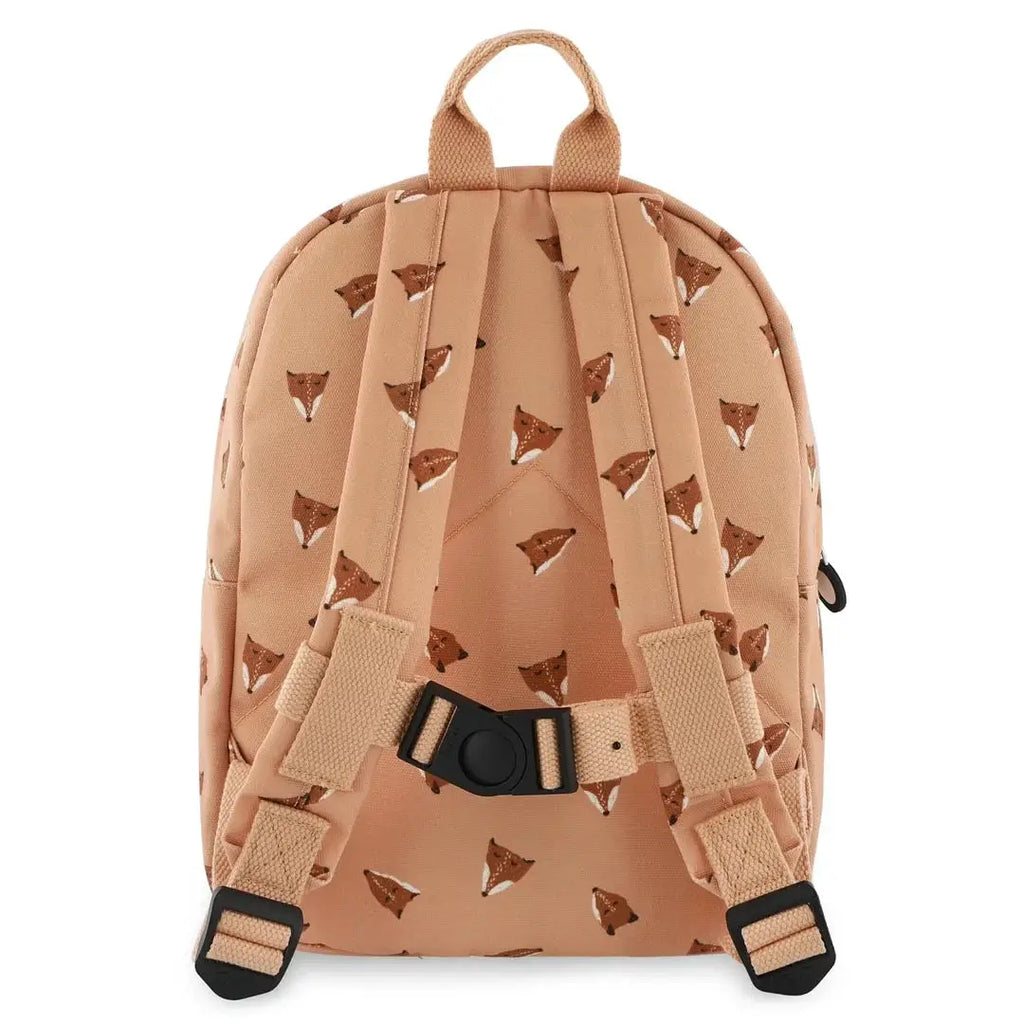 TRIXIE sac à dos scolaire fierce fox, peach color with fox print, Citron Grenadine