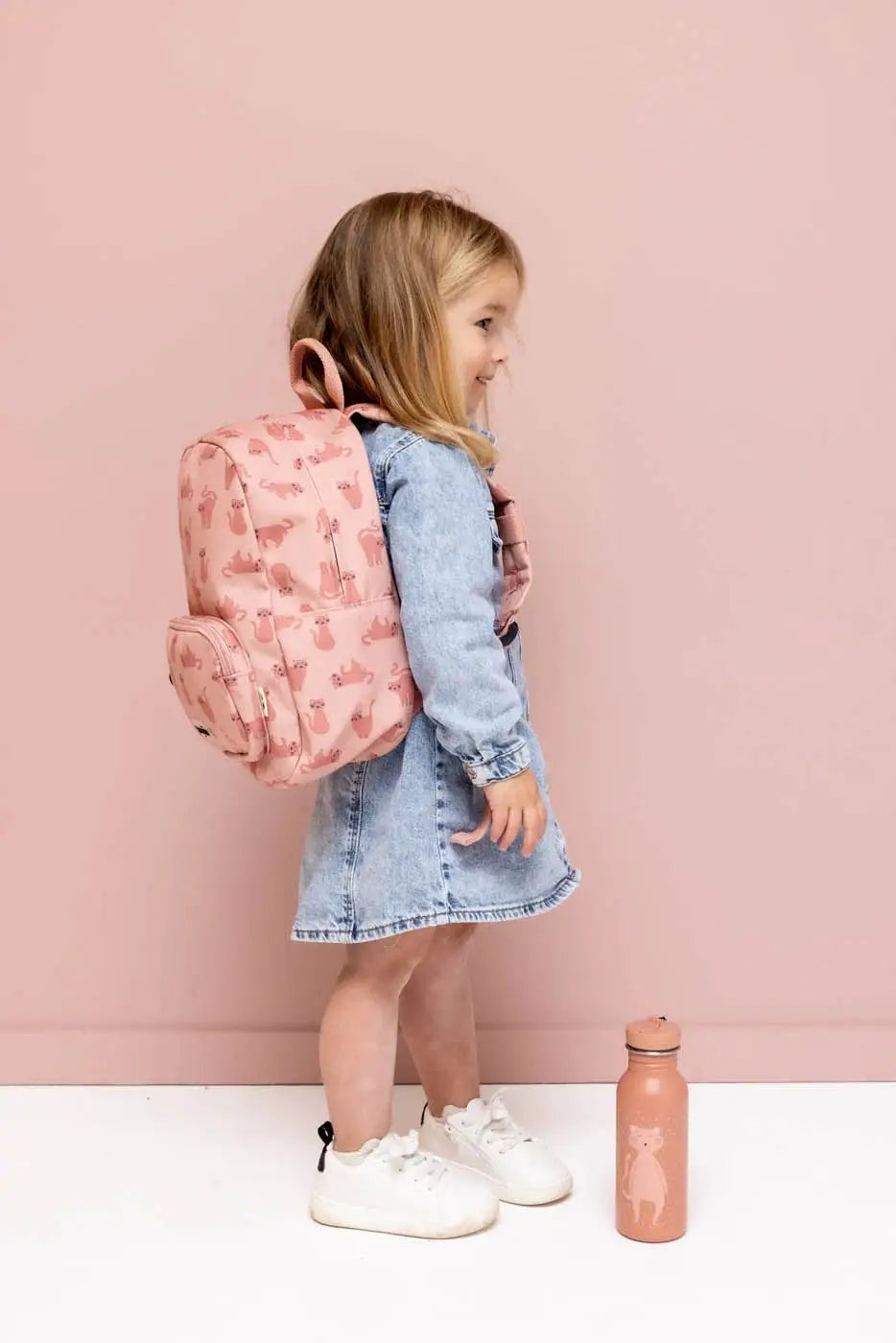 Sac à dos TRIXIE scolaire pour enfants, motif chats roses, Citron Grenadine