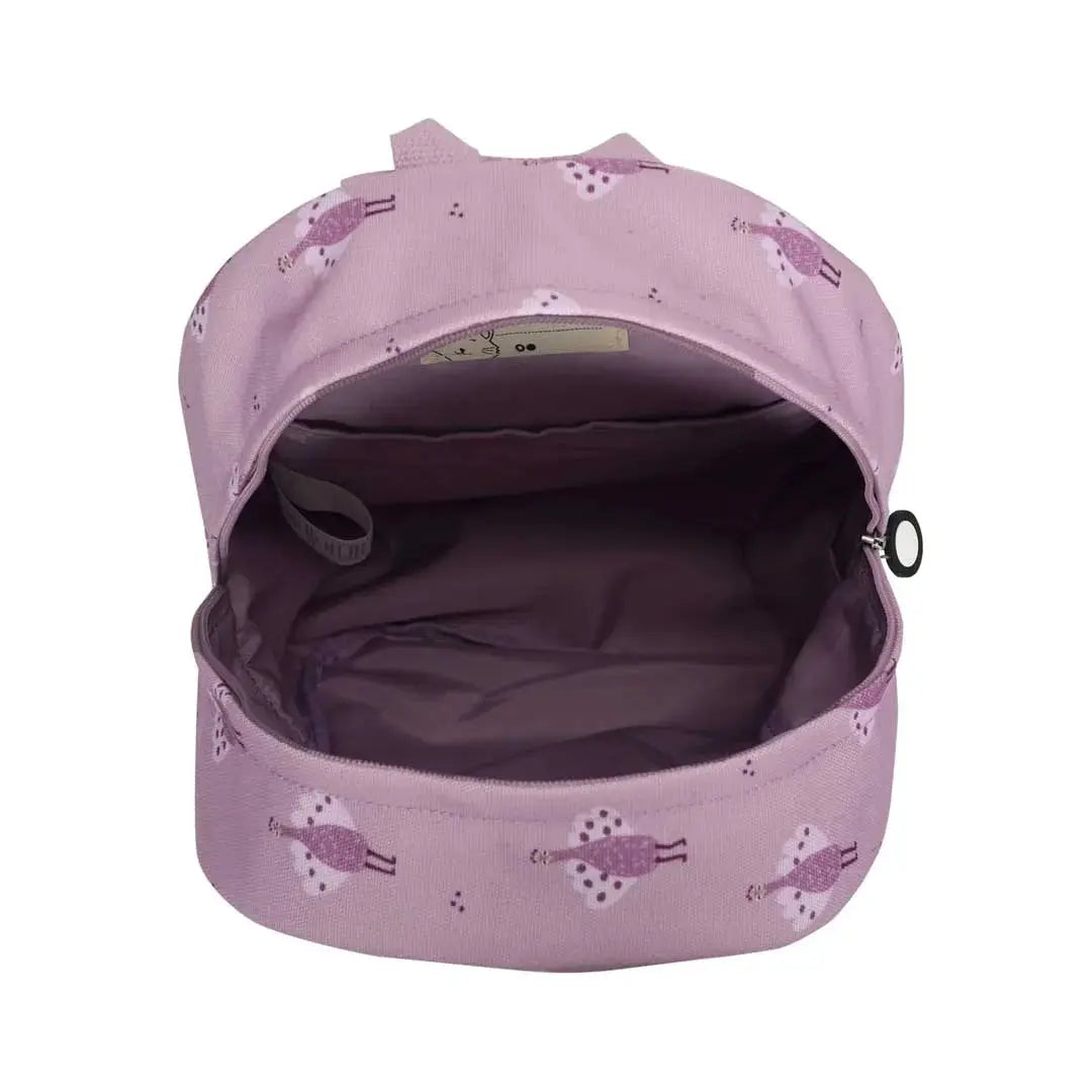 TRIXIE sac à dos scolaire lavande à motif paon, doublure violette, marque Citron Grenadine