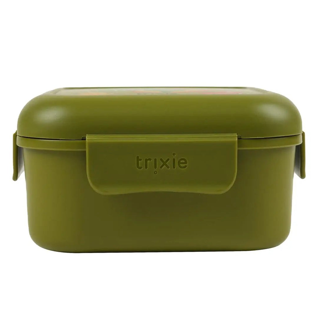 Trixie olive-green lunch box with clip lid, food storage container