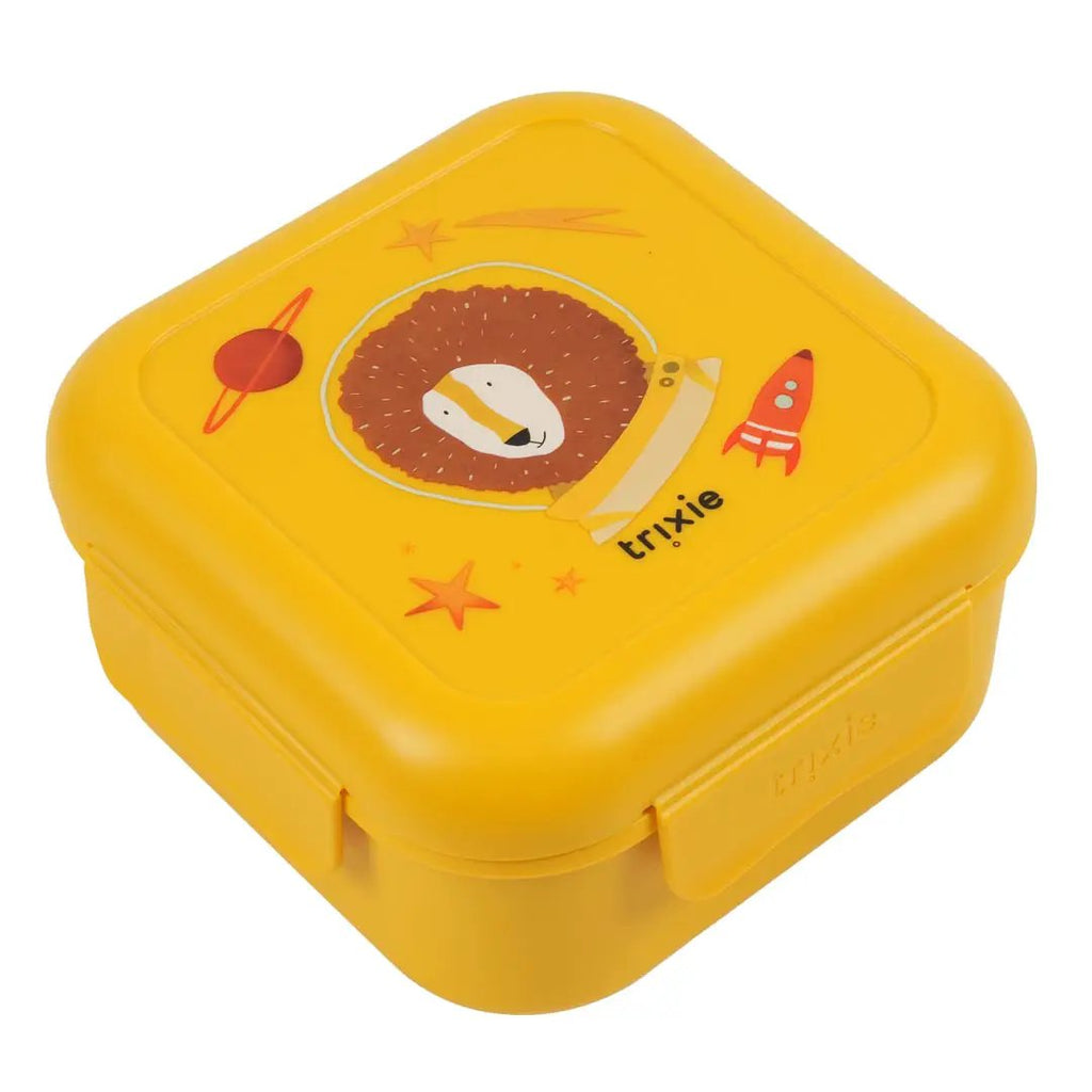 TRIXIE snack box with clips, yellow Spaceman Mr Lion design by Citron Grenadine