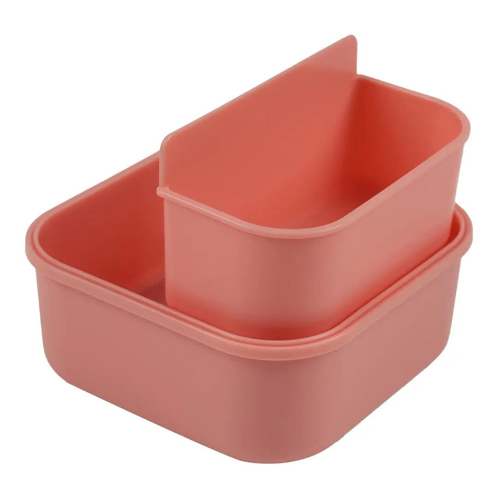 TRIXIE lunch boxes with clips, two pink nested containers.