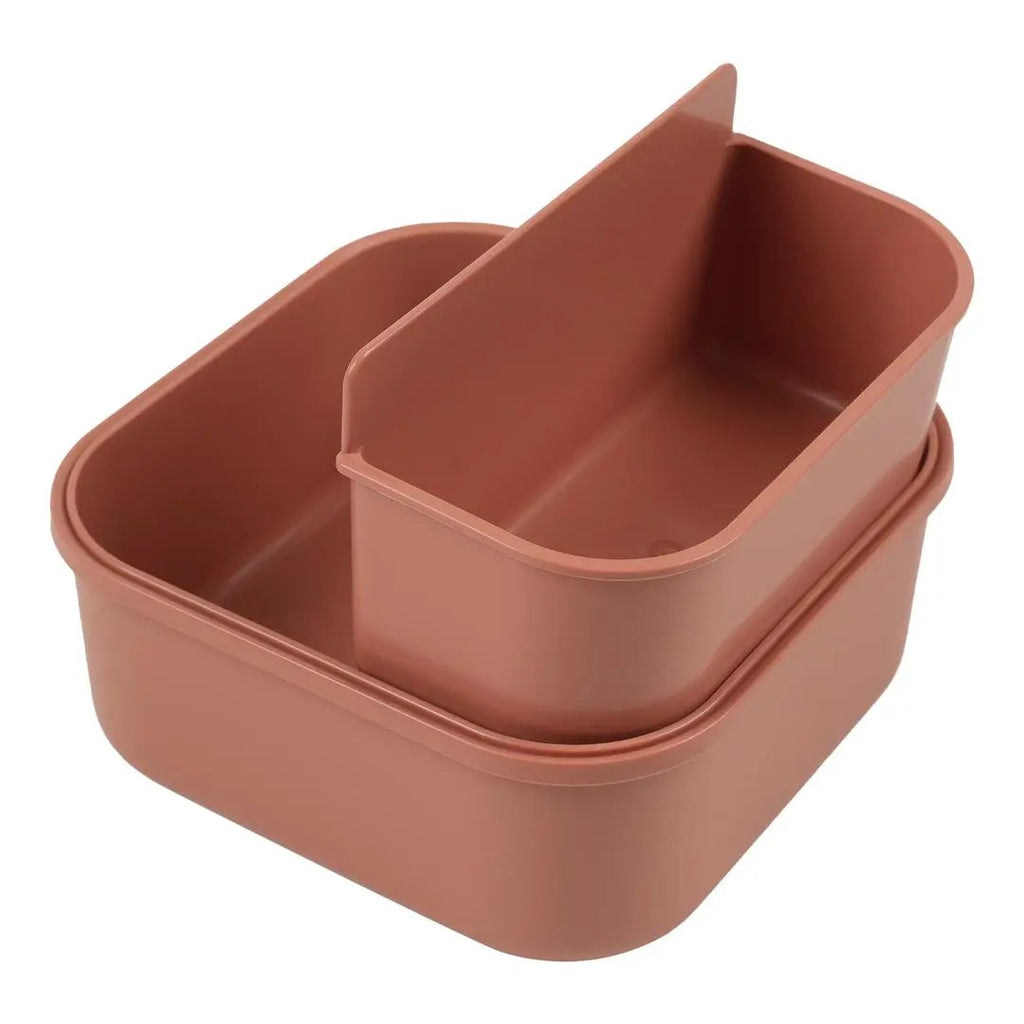 Boîtes à goûter TRIXIE avec clips en plastique, diviseur intérieur, couleur terracotta, Citron Grenadine