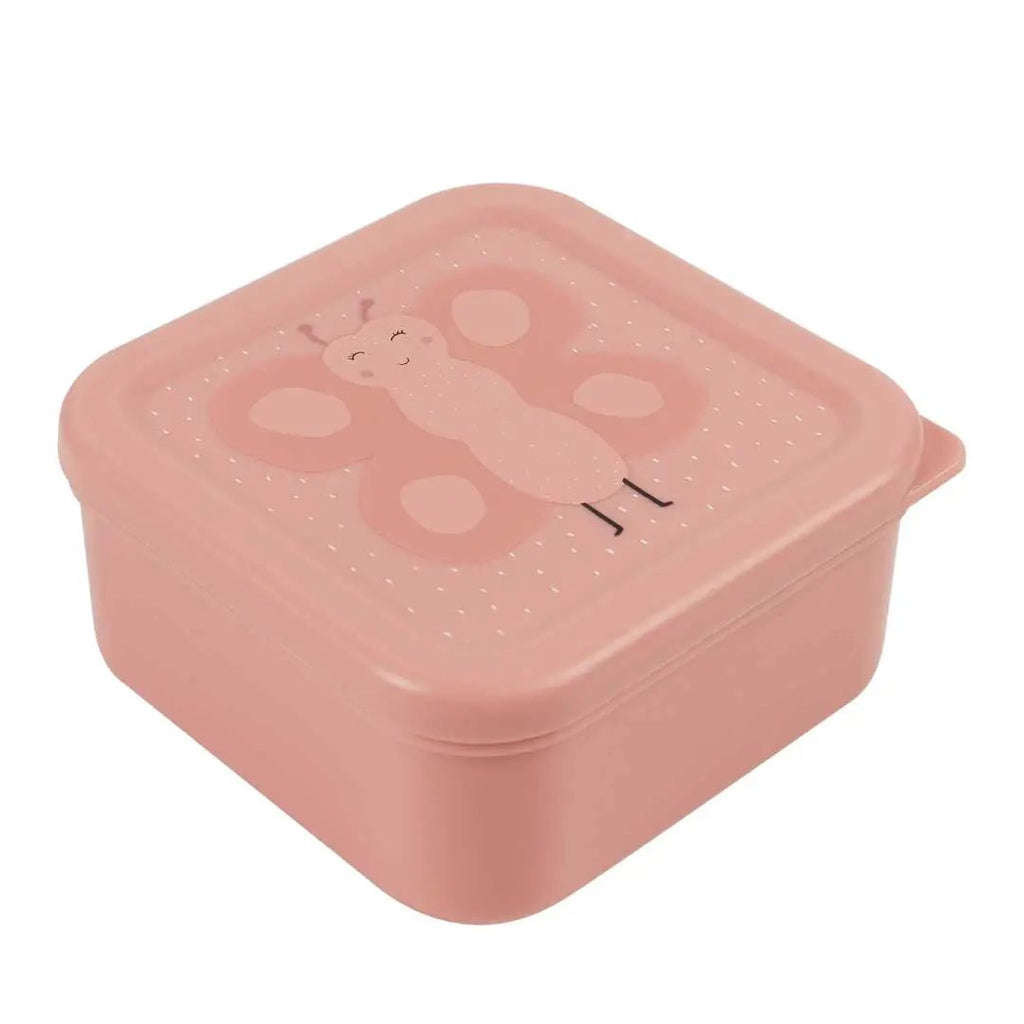 TRIXIE set de 3 boîtes lunch Citron Grenadine, rose pastel avec motif papillon.