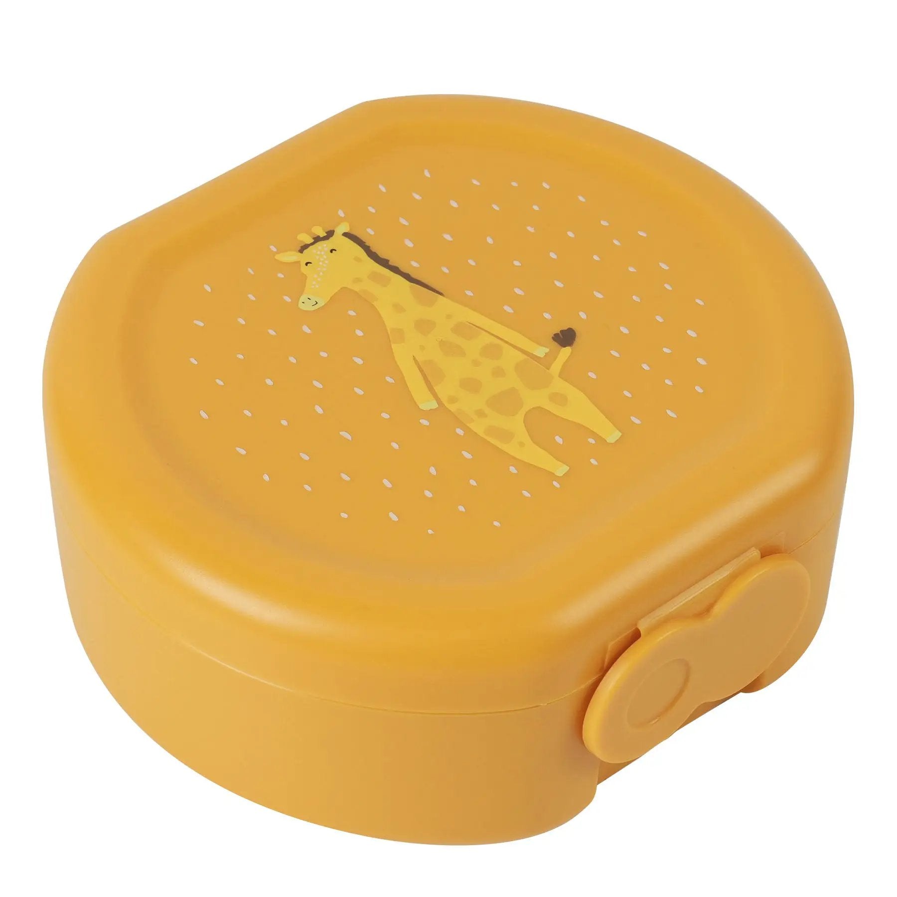 Boîtes repas TRIXIE Mr Giraffe – lot de 2, jaunes avec motif girafe sur le couvercle
