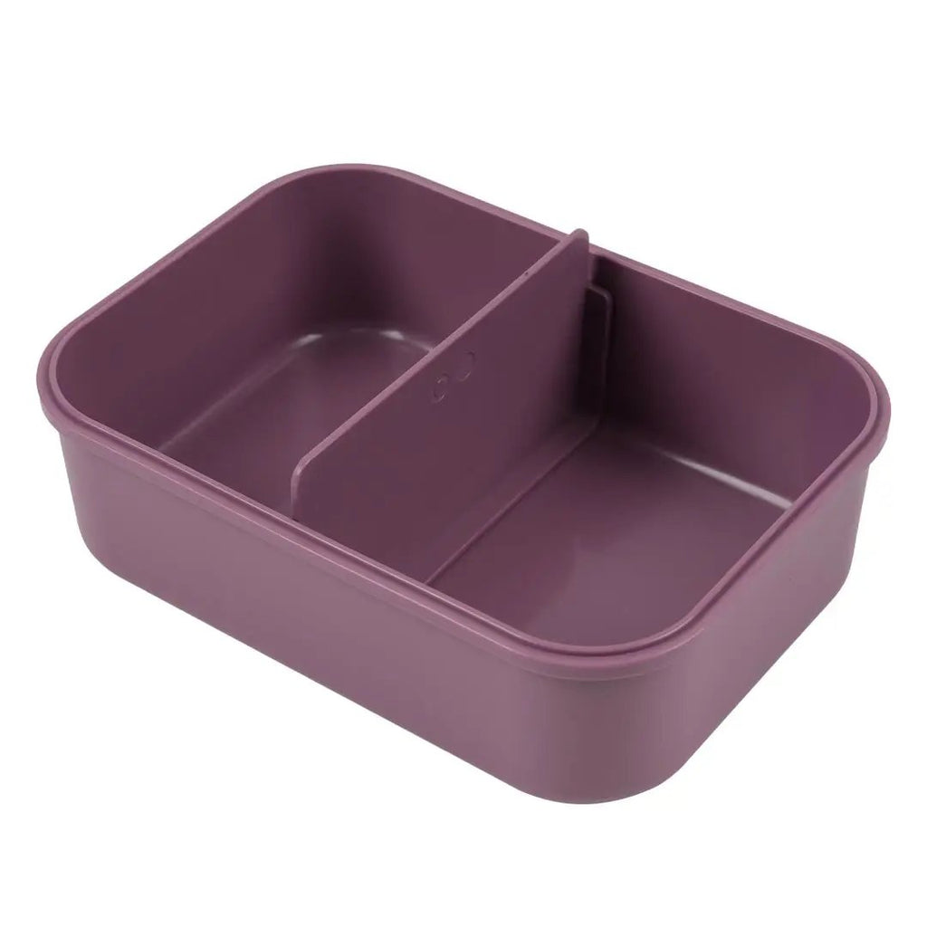 TRIXIE lunch box with clips, Mrs Peacock Ballerina plum purple, two compartments