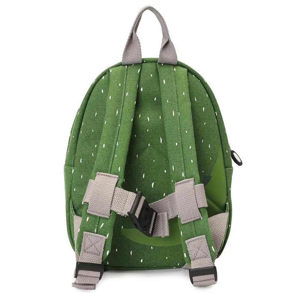 TRIXIE sac-à-dos Mr Alligator school backpack by Citron Grenadine, green with gray straps