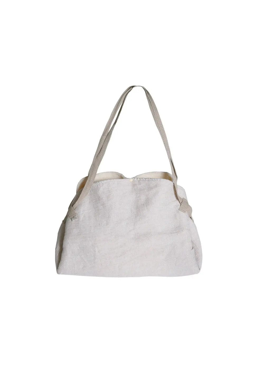 ALWERO sac tapis de jeu 2 en 1 en laine et lin, couleur beige naturel
