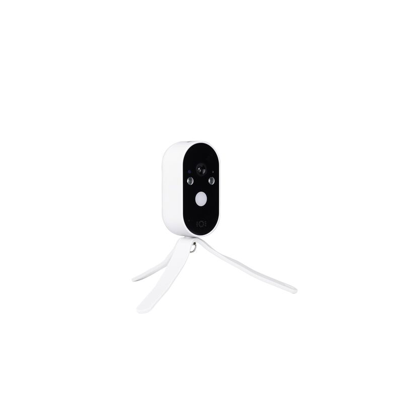 BÉABA caméra zen travel blanche avec trépied, écoute-bébés vidéo Citron Grenadine