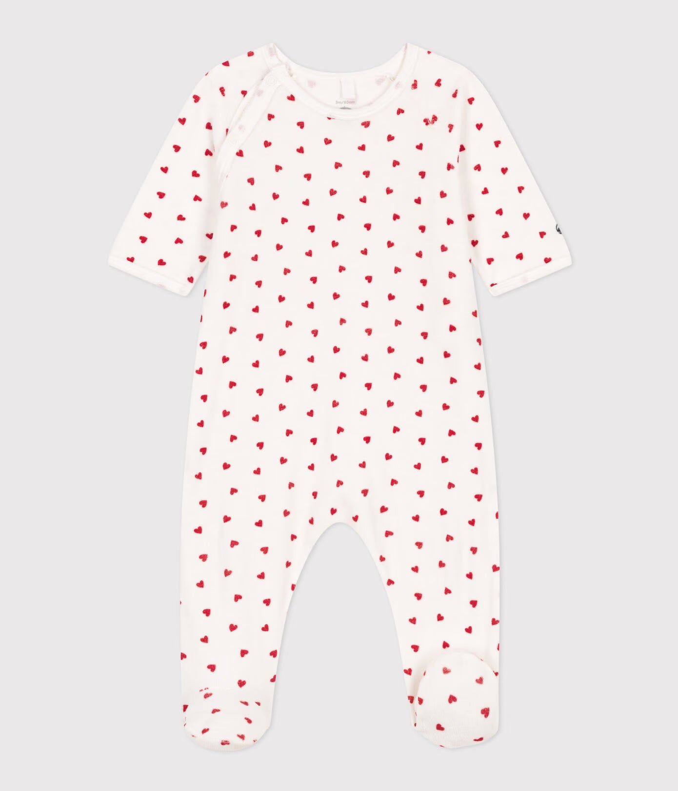 PETIT BATEAU pyjama en velours / coeur