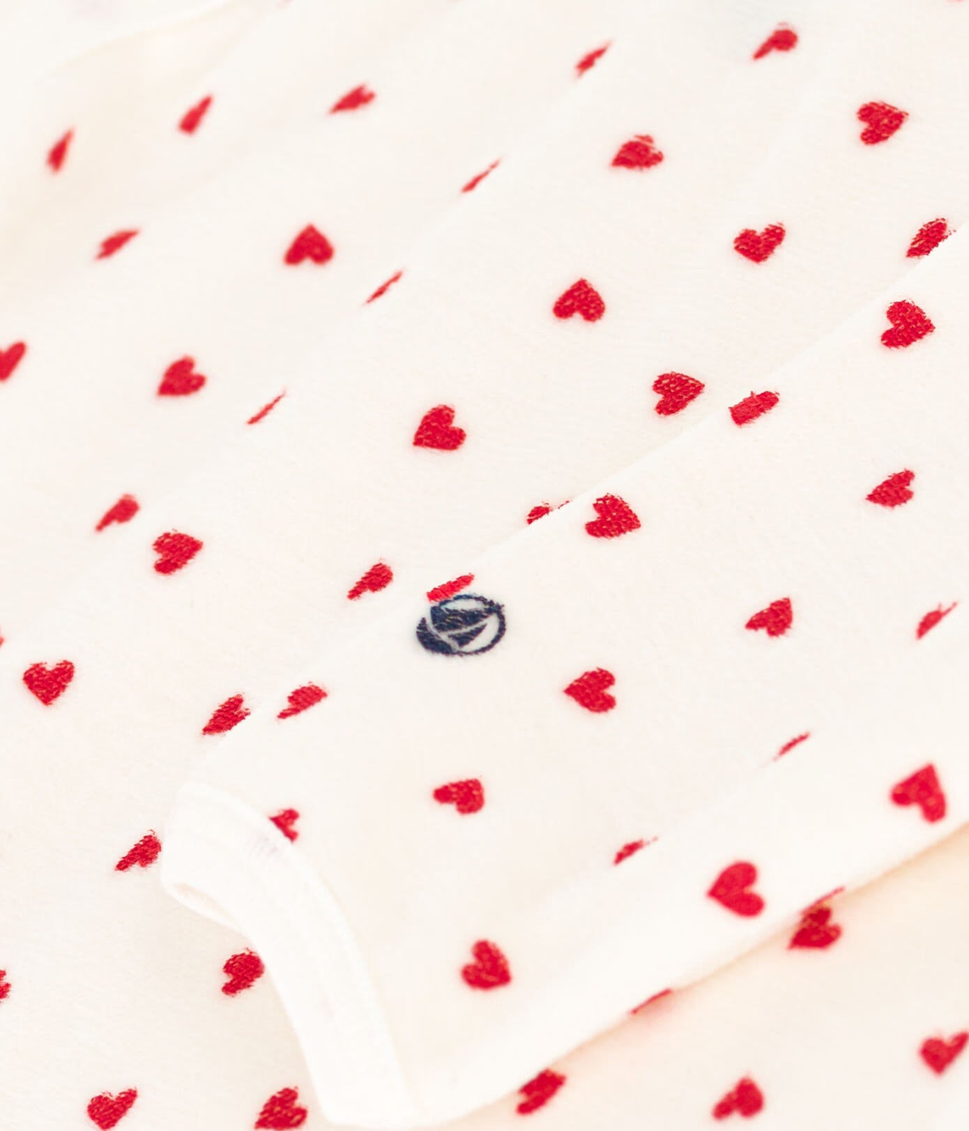PETIT BATEAU pyjama en velours / coeur