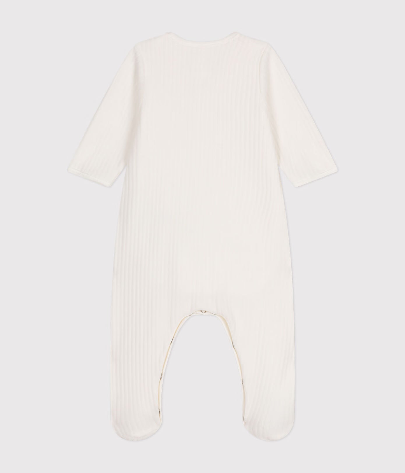 Dors-bien mixte en velours avec body intégré uni, Citron Grenadine, pyjama bébé à pieds