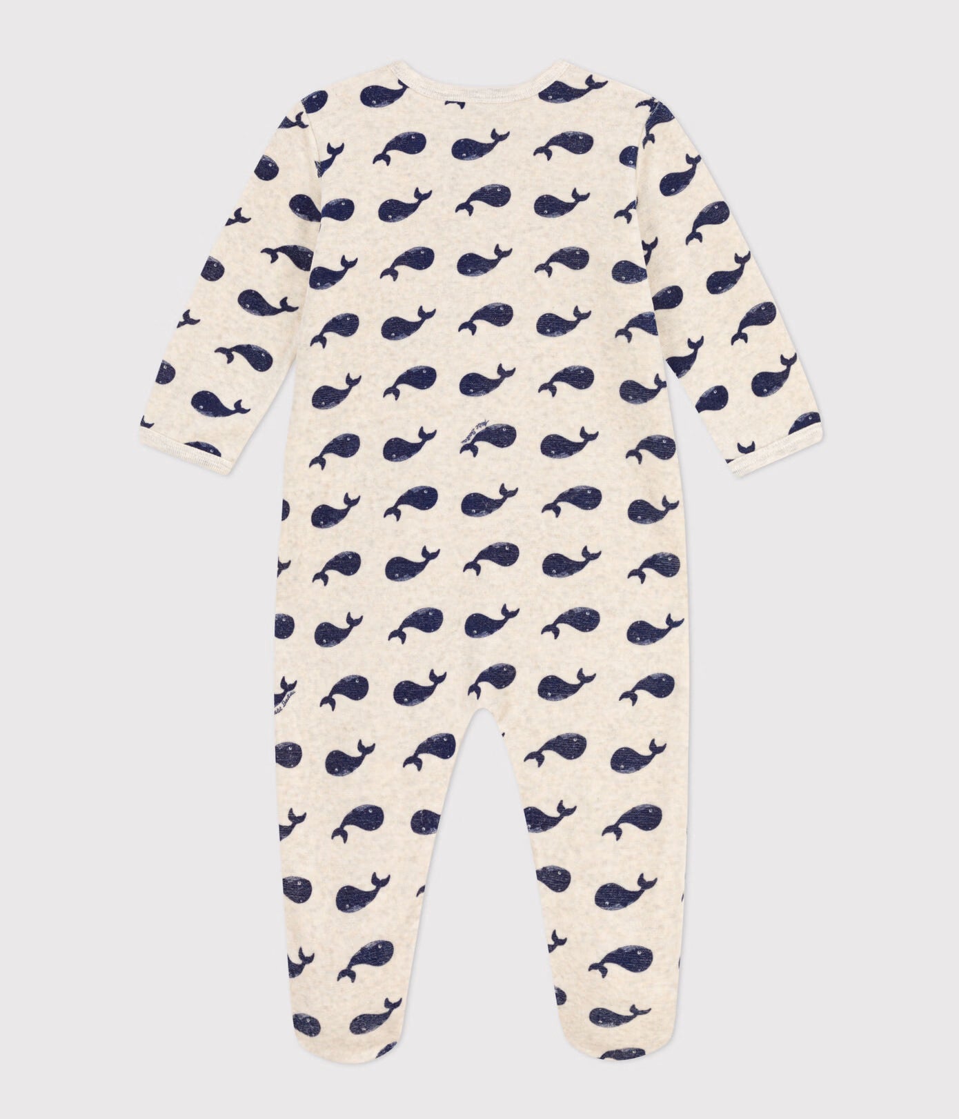 PETIT BATEAU Dors-bien bébé en velours / baleines