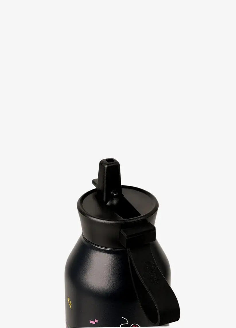 CITRON gaming water bottle 750 ml, black with strap