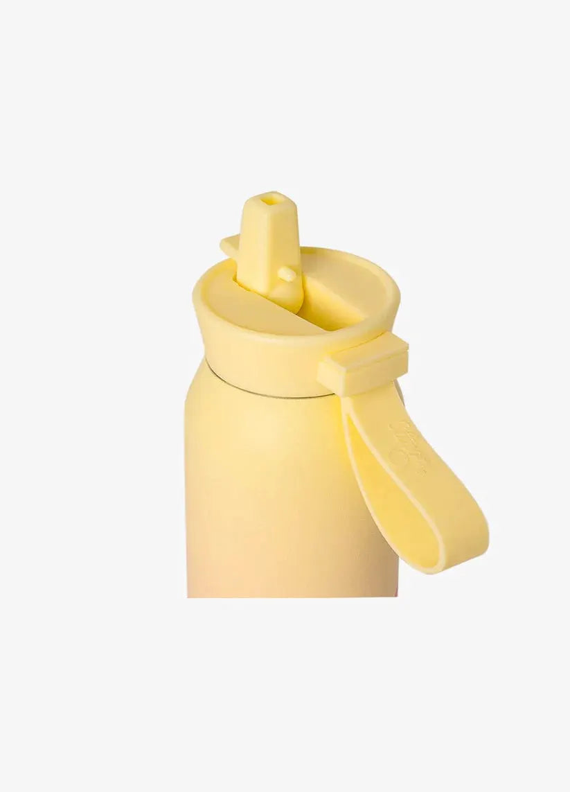 Citron Gourde water bottle, 350 ml, yellow with strap, Citron Grenadine