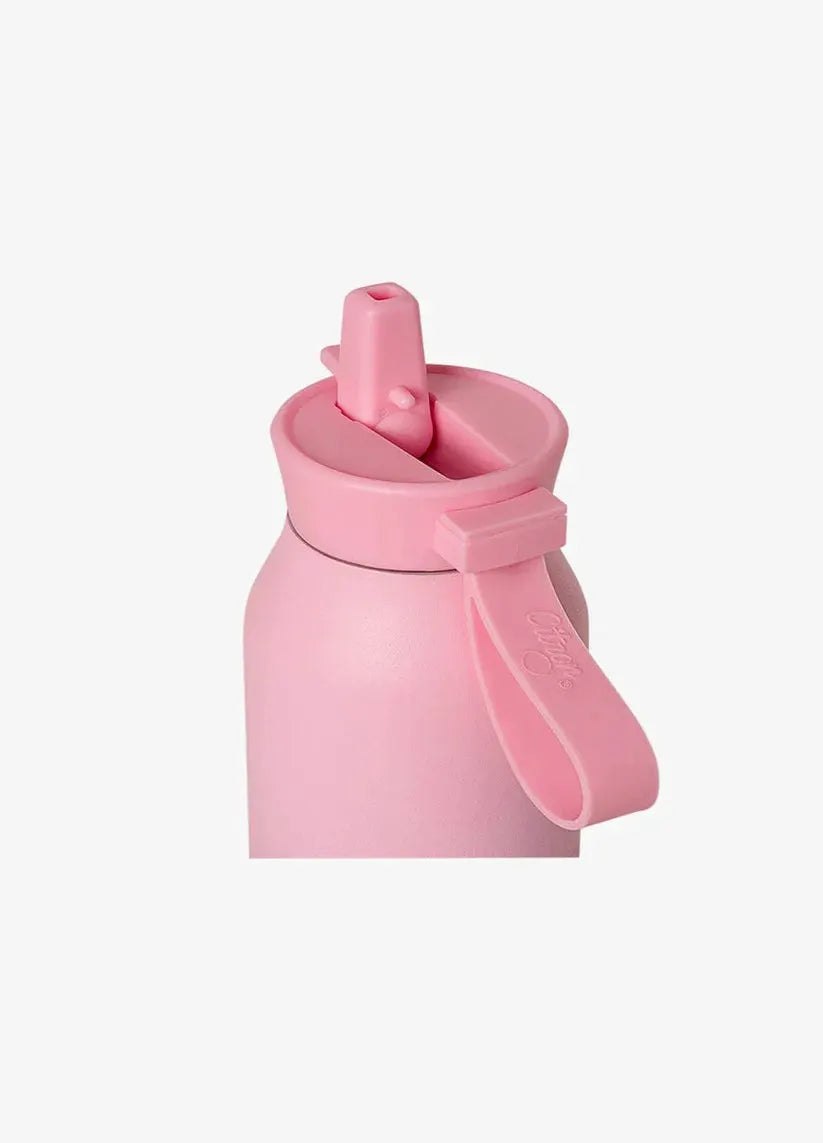 Citron Grenadine water bottle 500 ml in glow up pink with flip-top lid