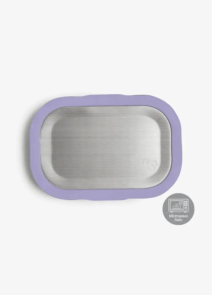 Citron Grenadine lunch box inox in purple with stainless steel interior
