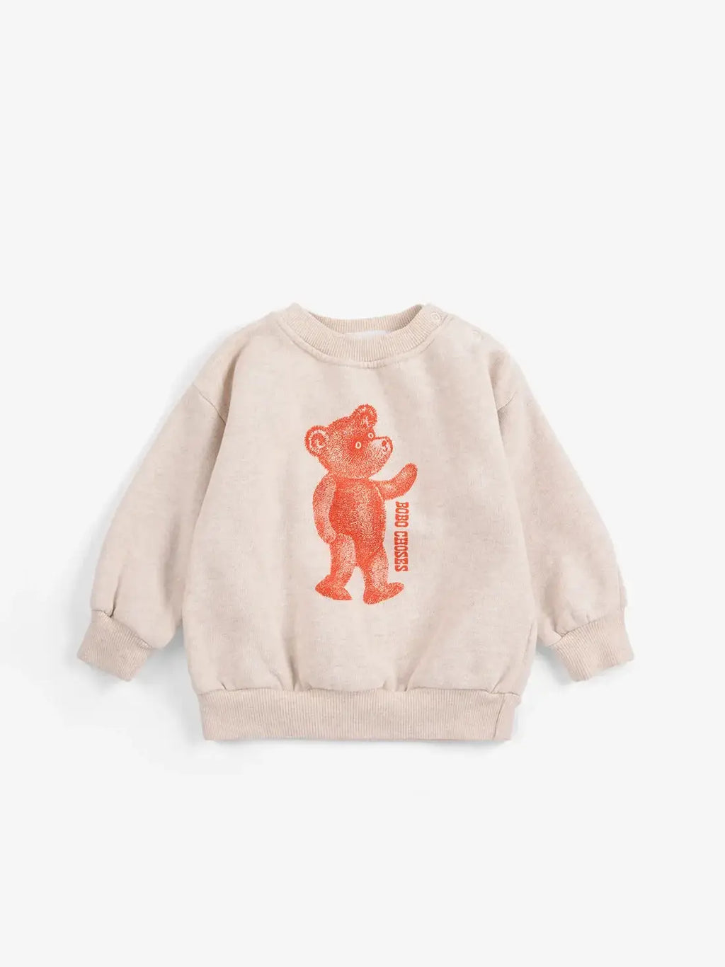 BOBO CHOSES softpaw monster sweatshirt in beige with orange graphic print