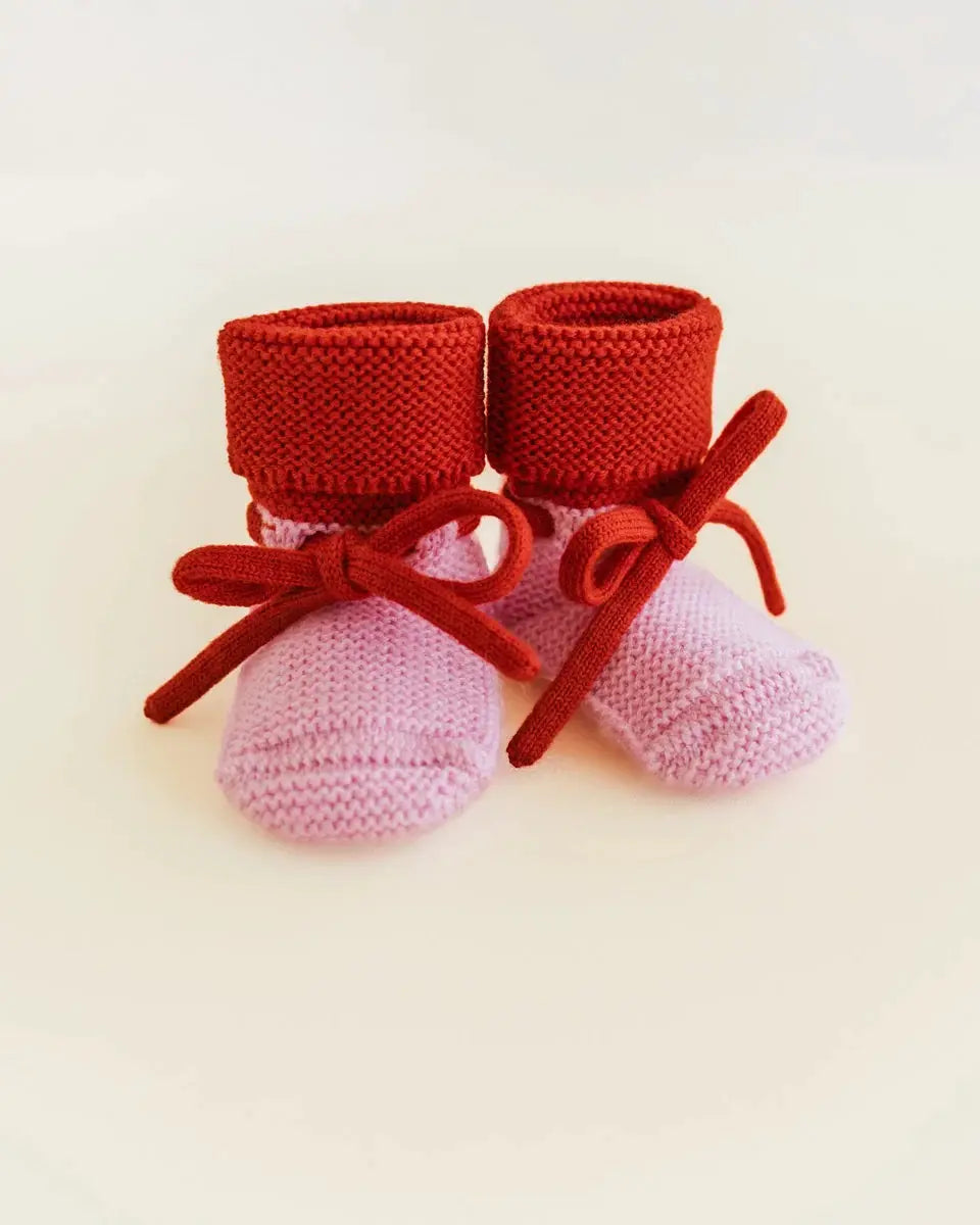 HVID chaussons booties / cotton candy-red