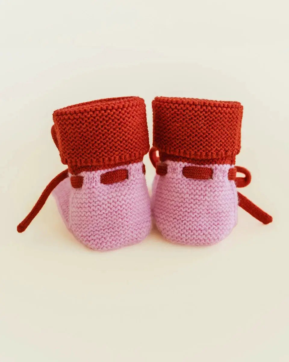 HVID chaussons booties / cotton candy-red