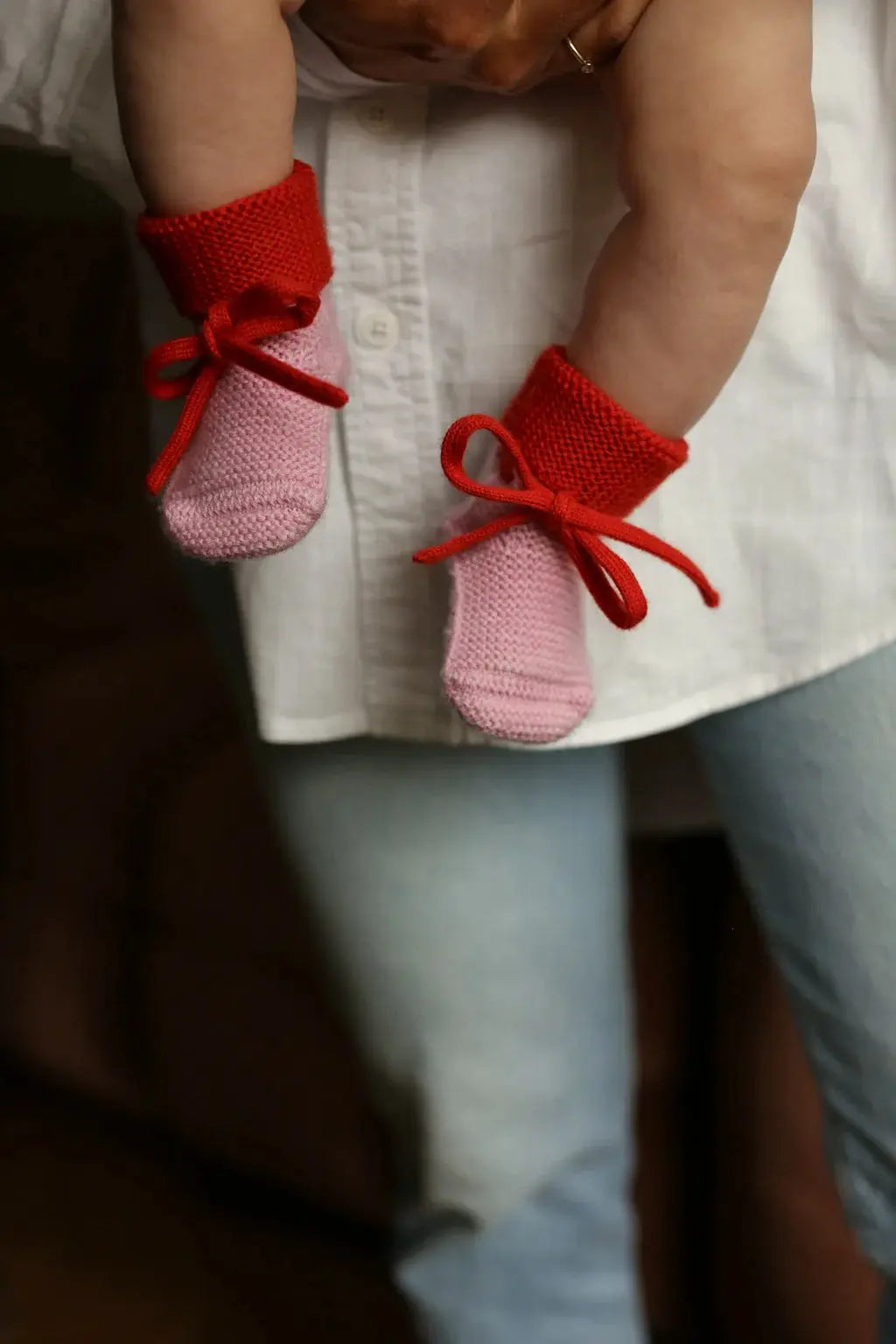 HVID chaussons booties / cotton candy-red