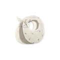 Bib set of 3 Citron Grenadine bibs with cherry print in cream and taupe tones