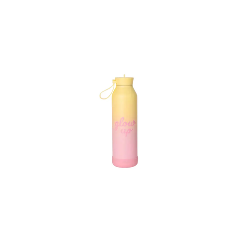 Citron Grenadine water bottle 750 ml with yellow-to-pink gradient and pink cap