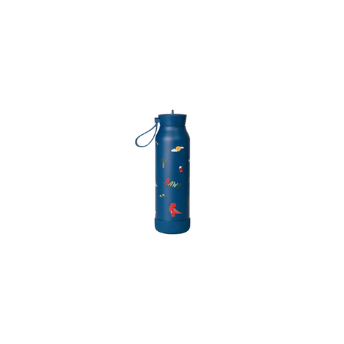 Citron Grenadine water bottle 500 ml blue dino with strap