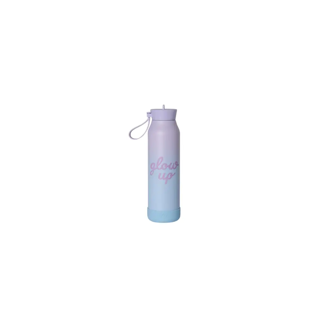 Water bottle Citron Grenadine 500 ml glow up purple-blue gradient with strap