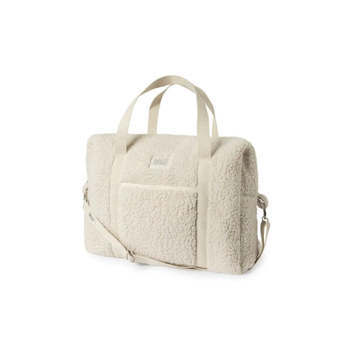 BABYSHOWER sac à langer Camila mouton diaper bag by Citron Grenadine, cream sherpa with twin handles