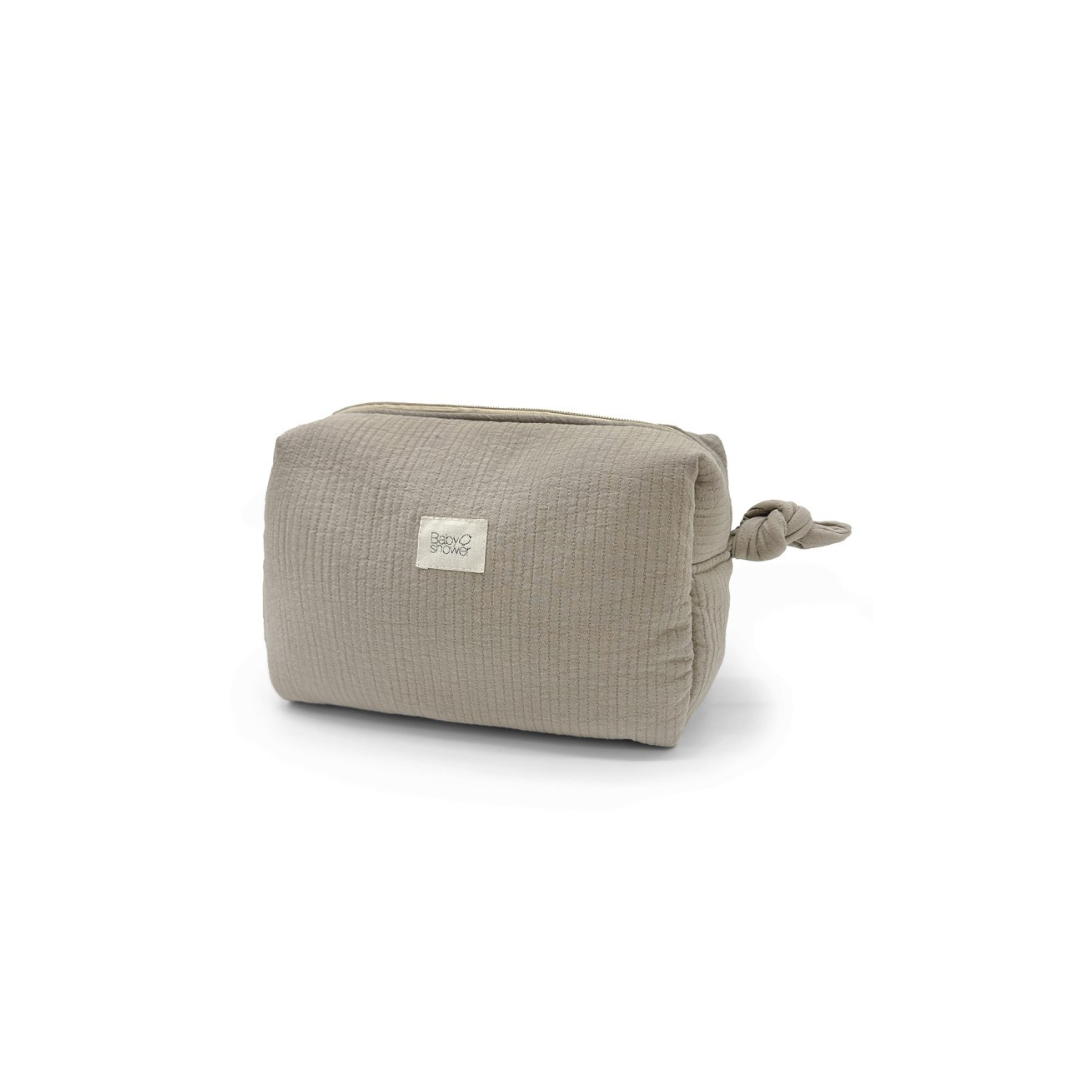 Trousse de toilette BABYSHOWER Sophie en beige almond, Citron Grenadine