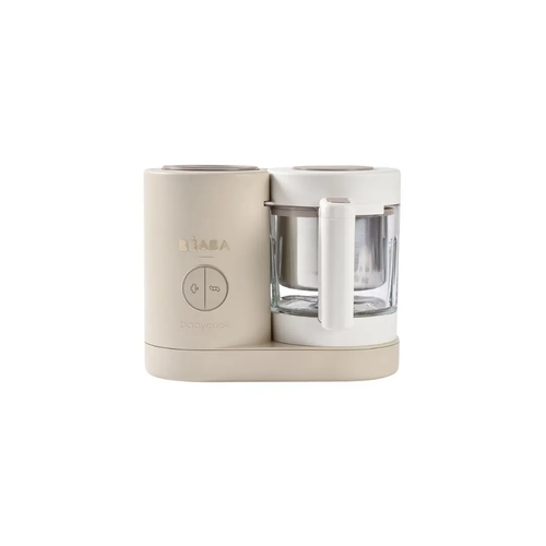 Beaba Babycook Neo Terre d'Argile beige baby food maker with glass jar