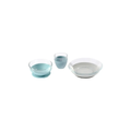 BÉABA glass feeding set jungle in turquoise with bowl, plate and cup