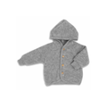 Veste ENGEL NATUR gris chiné with hood, wooden buttons - Citron Grenadine windbreaker.