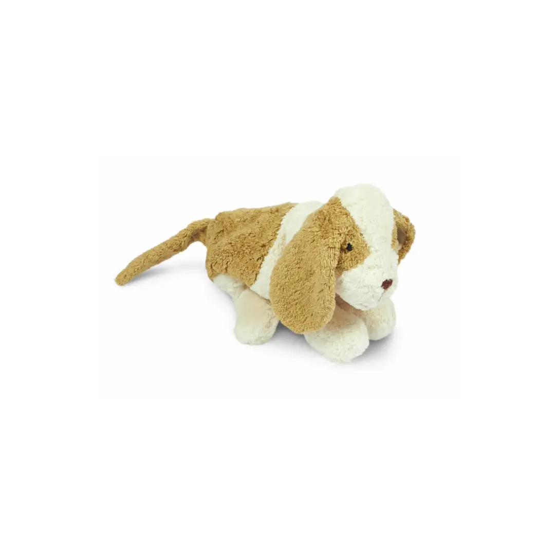 SENGER doudou bouillotte chien en peluche beige et brun, Citron Grenadine