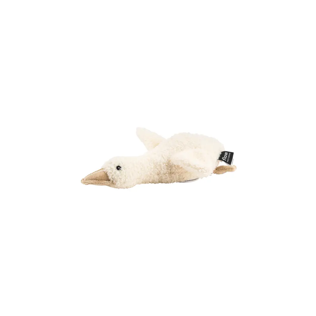 Flow Amsterdam LIVA night light plush duck, cream-colored soft toy with label