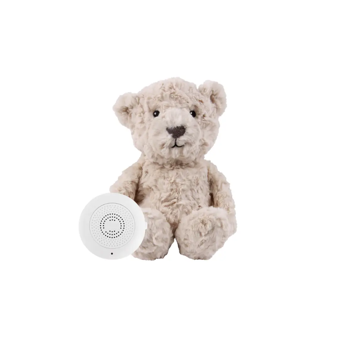 Citron Grenadine FLOW lou doudou beige plush teddy with built-in music and white-noise speaker