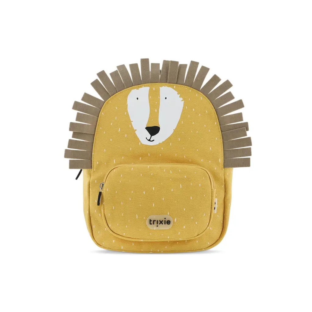 TRIXIE sac-à-dos Mr Lion school backpack, yellow with fringe mane and trixie logo