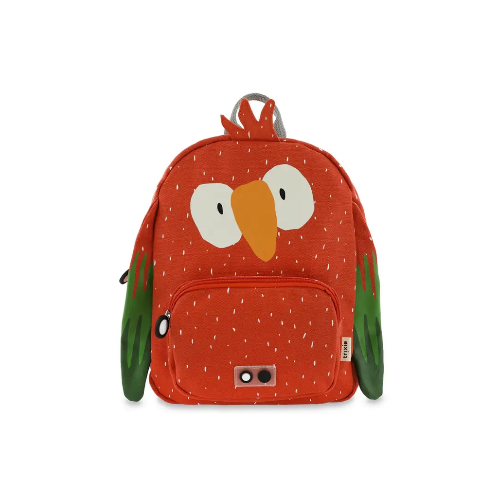 TRIXIE sac-à-dos Mr Parrot backpack by Citron Grenadine, orange parrot design with green wings