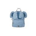 TRIXIE sac-à-dos Mrs Elephant school backpack, Citron Grenadine, denim-blue with white speckles and elephant-ear design