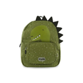 TRIXIE dinosaur school backpack, green canvas with black spikes