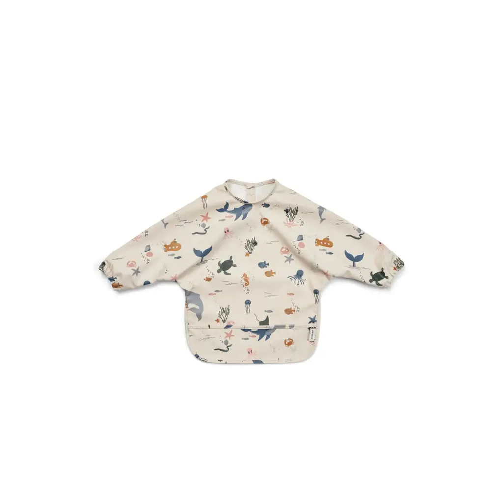 Bib LIEWOOD Merle sea creature sandy print on beige background
