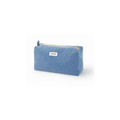 Rive Droite Alma maternity toiletry bag in light denim fabric with gold zipper