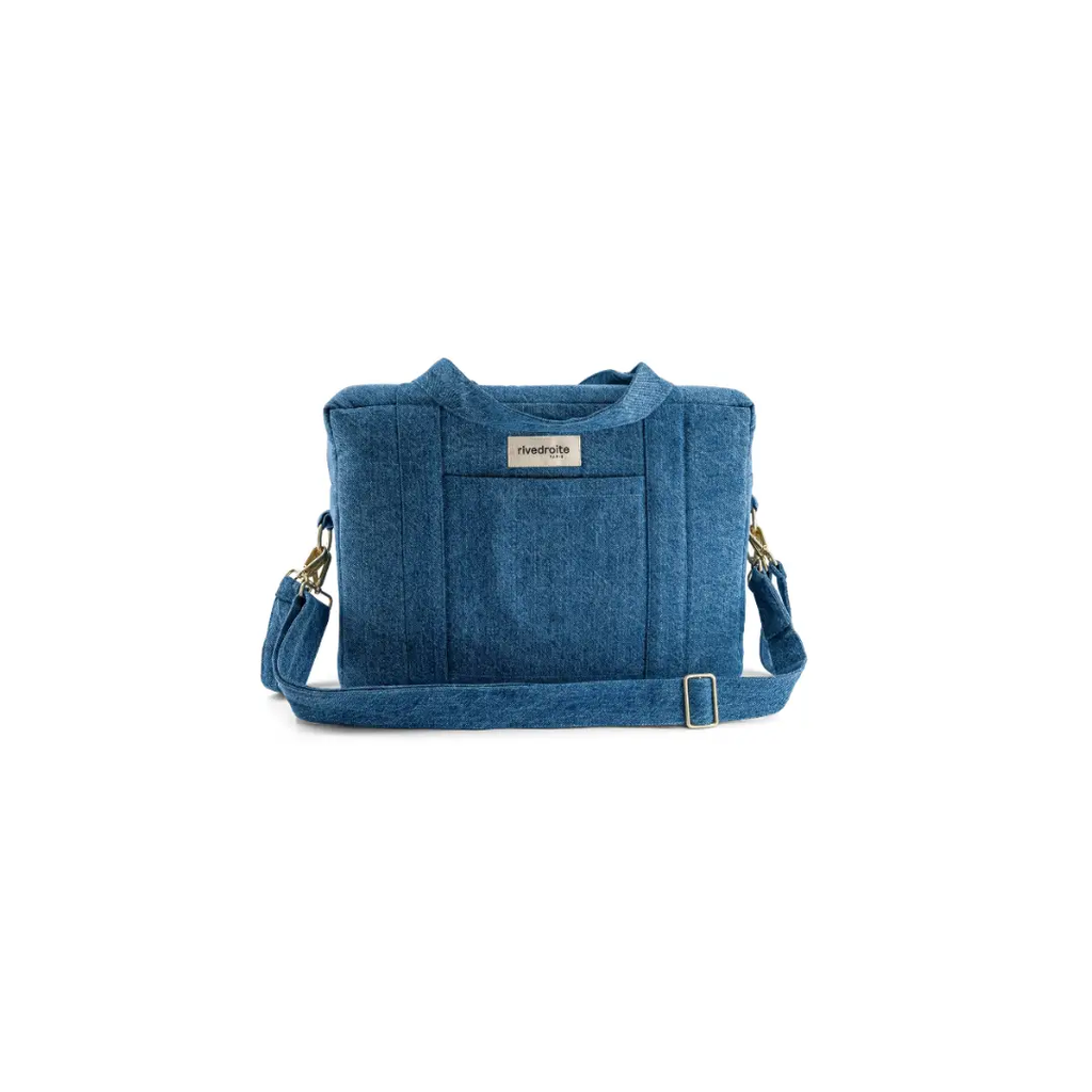 Rive Droite Darcy diaper bag in light denim by Citron Grenadine