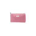 Rive Droite Alma maternity toiletry bag in rose pink with gold zipper and logo label